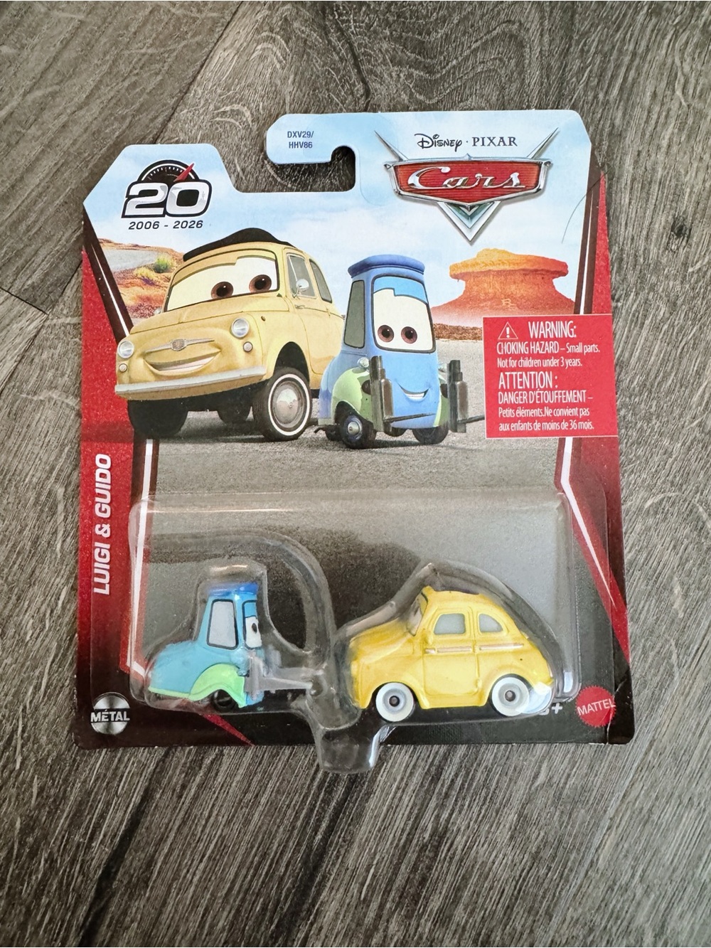 Disney Pixar Cars 20th Anniversary Luigi & Guido Mattel Die Cast New Sealed